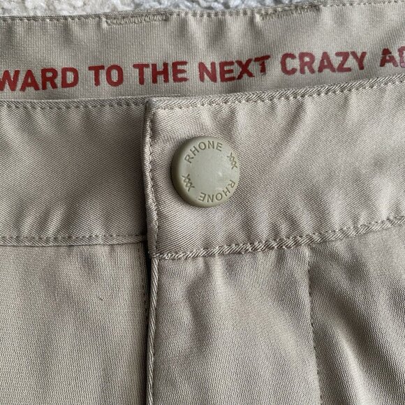 Rhone Shorts Mens 33 Khaki Commuter Performance Stretch Golf Tennis 8” I… - Picture 7 of 7